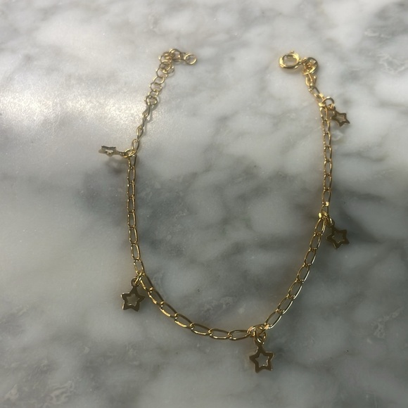 14kt Gold Over 925 Sterling Star ⭐️ Bracelet 7”-8”